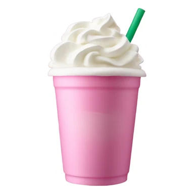 Starbucks pink drink with whipped cream sticker