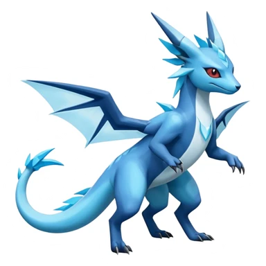 Salandit-Glaceon-Salamence-hybrid-fusion (full body) sticker