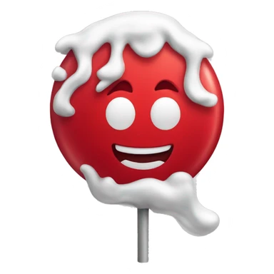 red candy whit face sticker