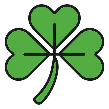 four clover leaf sticker