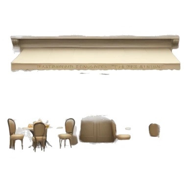 Parisienne restaurant beige sticker