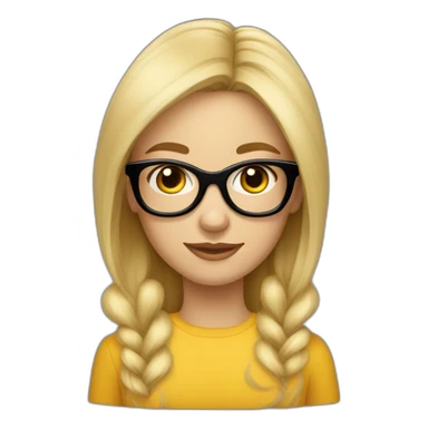 Une fille blonde à lunette avec un garçon au cheveux noir sticker