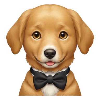 Dog with bow tie sticker