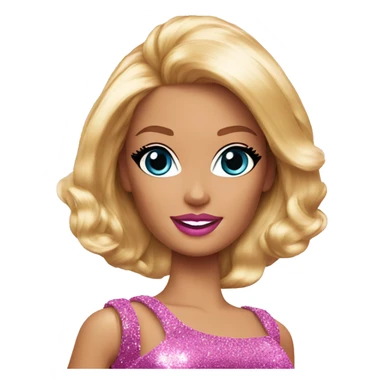 barbie glitter sticker