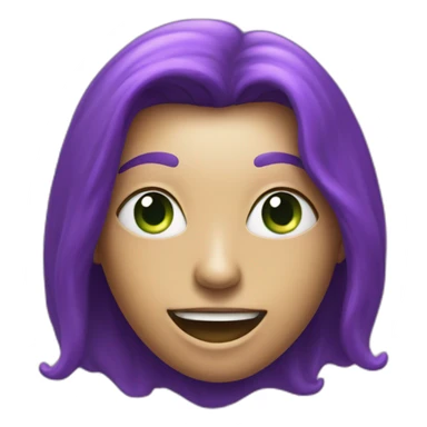 extraterrestre roxo feliz sticker