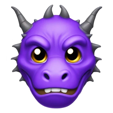 a sad crying back - purple dragon head sticker