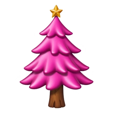 Crea un arbol de navidad en color rosa que parezca de caramelo sticker