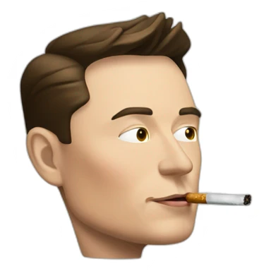 elon musk smoking sticker