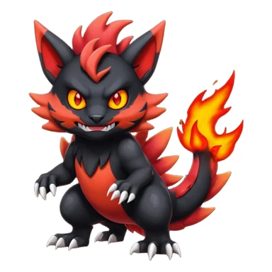 Colorful Litten-Guilmon-Darkrai-Pokémon-Fakémon-fusion-hybrid-creature sticker