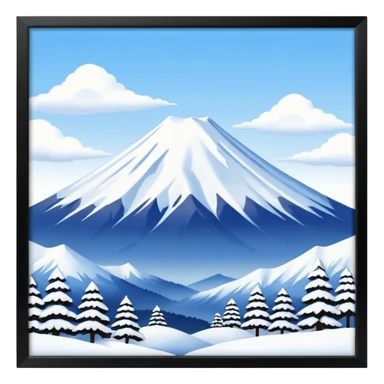 winter mountain tokyo sticker