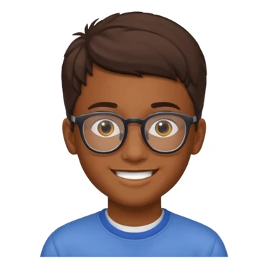 homme avec lunette brun  adolescent sticker