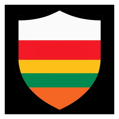 Correct the Polish flag so that it has two horizontal stripes: white on top and red on the bottom, with accurate proportions and no extra elements, keeping the combined flag design with the Lithuanian flag. Maintain the style and composition of the original image. sticker