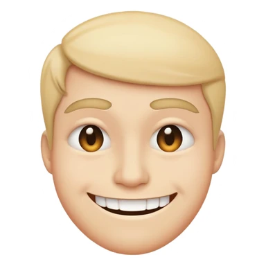 person with a forced fake smile, insincere smile sticker