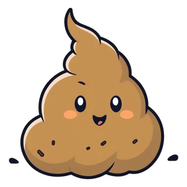 Poop throwing up sticker