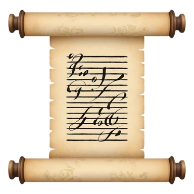 Calligraphy scroll sticker