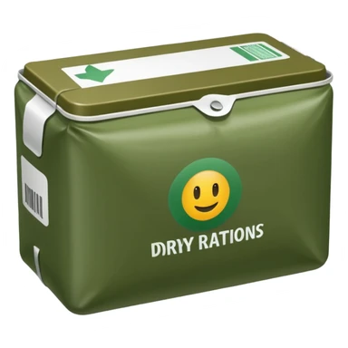military daily dry rations green color sticker