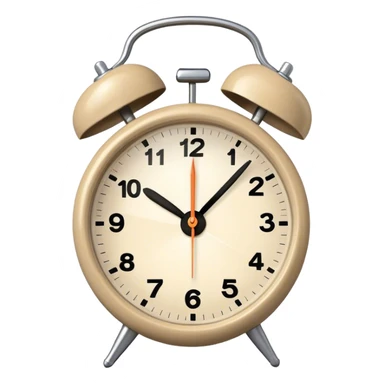 Beige alarm clock sticker