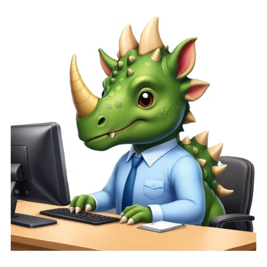 office triceratops sticker
