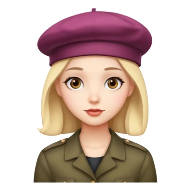 A girl with a beret  sticker