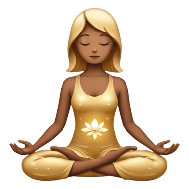 silhouette in lotus pose with sparkles sticker