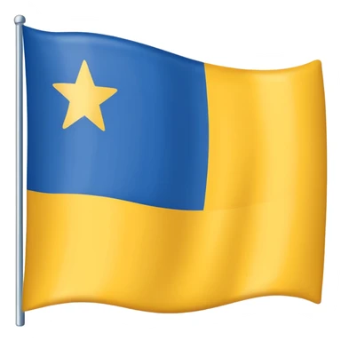 Un drapeu avec 3 couleurs a l'horizontal , le bleu en haut le blanc au centre et le jaune en bas  sticker