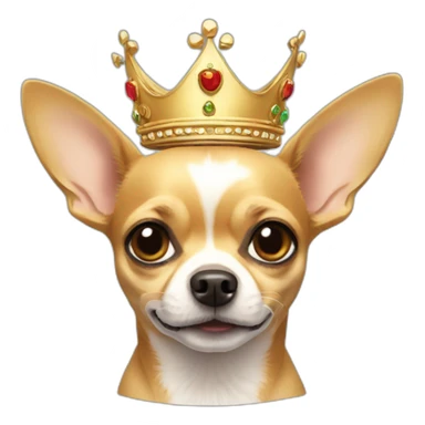 Chihuahua with a crown on his head sticker