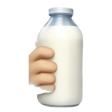 Boy with brown hair and blue eyes holding a jug of milk  sticker