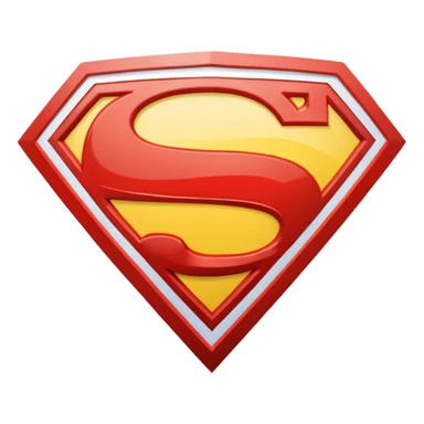 white Superman emblem  sticker