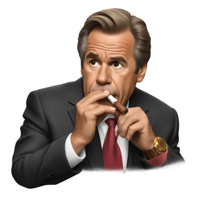 Nick Saban smoking a cigar sticker