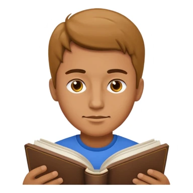 A man reading book sticker