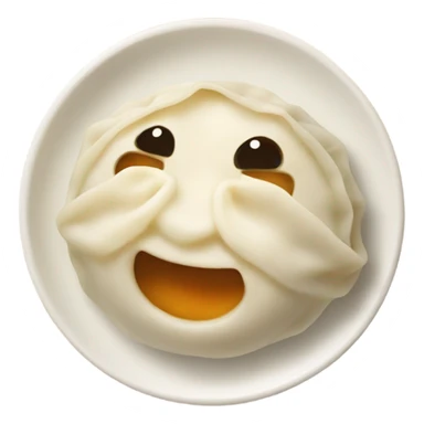 Soup dumpling with face sticker