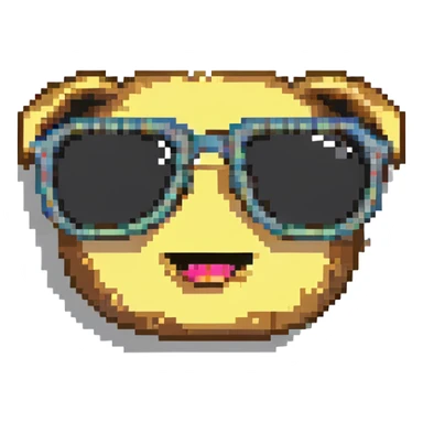 cool face with sunglasses sticker