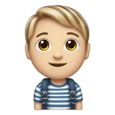 Pugsley adams with striped T-shirt sticker
