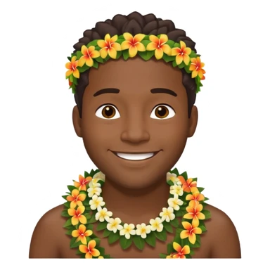 hawaian black man sticker