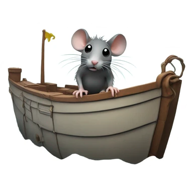 Rat sinking ship sticker