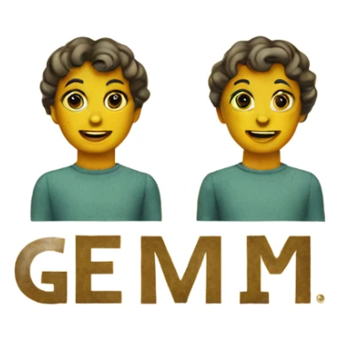 Gemini sign vintage sticker