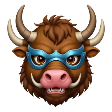 bull with mask  sticker
