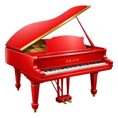 red piano sticker