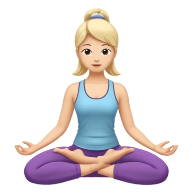 woman doing yoga sticker