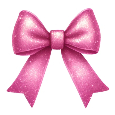 pink glitery bow sticker
