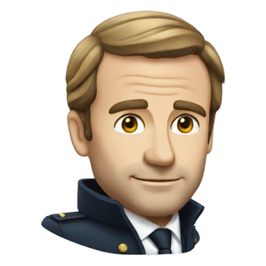 Macron qui tombe d'un bateau sticker