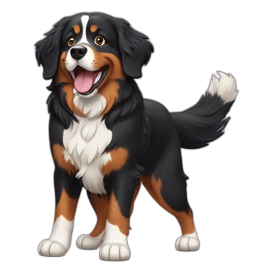 Bernese Mountain Dog Wagging Tail sticker