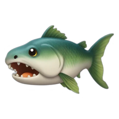 Dag eat a fish sticker