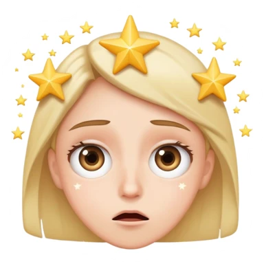 Stunned face with stars in the eyes sticker