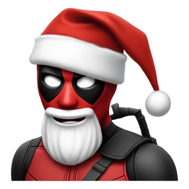 santa hat deadpool sticker