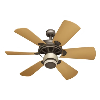 Anthropomorphic ceiling fan  sticker
