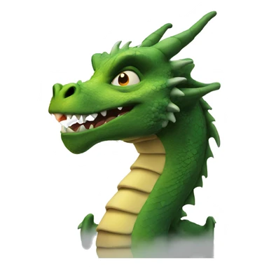 Dragon with smoke coming out of its nose  sticker