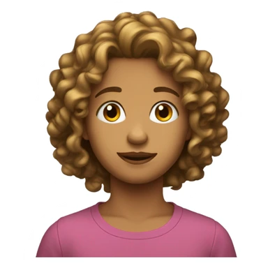 adolescente con pelo rizado sticker