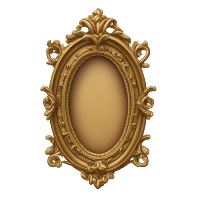 ornate oval picture frame sticker