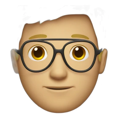 blonde white man with aviator glasses sticker